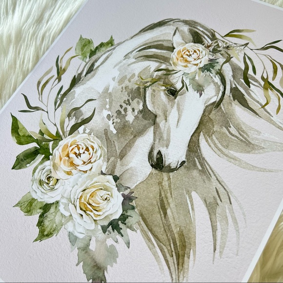 Horse Watercolor Illustration Wall Art Print Poster Unframed - Picture 16 of 17